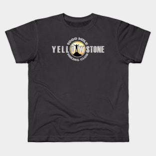 1000 MILE HIKING CLUB Yellowstone National Park - backcountry hiking Kids T-Shirt